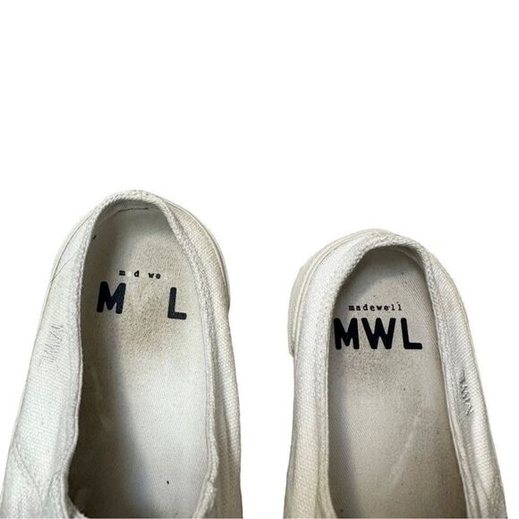 Madewell Sidewalk backless slide In white Sneakers size 6.5 - Picture 5 of 8